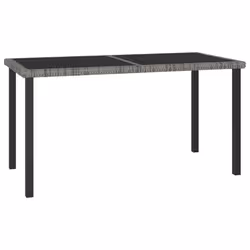 vidaXL Set da Pranzo da Giardino 7 pz in Polyrattan Grigio - Vista aggiuntiva 3