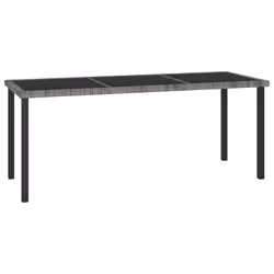 vidaXL Set da Pranzo da Giardino 9 pz in Polyrattan Grigio - Vista aggiuntiva 3