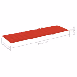 VidaXL 3065855 sedia da esterno Salone Seduta imbottita Legno di pino Rosso - Vista aggiuntiva 7