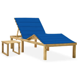 VidaXL 3065874 sedia da esterno Salone Seduta imbottita Legno di pino Blu