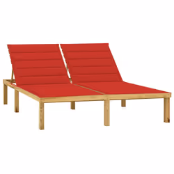 VidaXL 3065885, Salone, Seduta imbottita, Legno di pino, Rosso, Poliestere, 1380 mm
