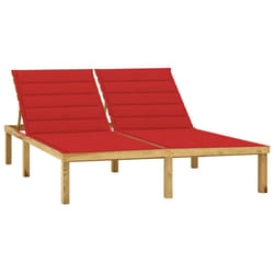 VidaXL 3065885 sedia da esterno Salone Seduta imbottita Legno di pino Rosso