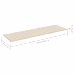 VidaXL 3065911 sedia da esterno Salone Seduta imbottita Legno di pino Crema - Vista aggiuntiva 8