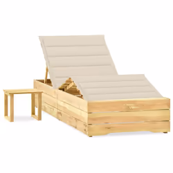 VidaXL 3065956, Salone, Seduta imbottita, Legno di pino, Crema, Poliestere, 900 mm