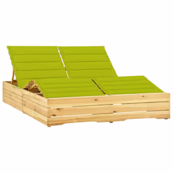 VidaXL 3065995, Salone, Seduta imbottita, Legno di pino, Verde, Poliestere, 1350 mm