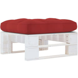vidaXL Ottomana da Giardino Pallet in Legno di Pino Impregnato Bianco