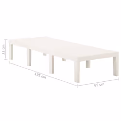 VidaXL 315826 sedia da esterno Salone Seduta imbottita Plastica Bianco - Vista aggiuntiva 8