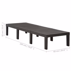 VidaXL 315827 sedia da esterno Salone Seduta imbottita Plastica Antracite - Vista aggiuntiva 8