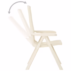 VidaXL 315830 sedia da esterno Terrazzo Plastica Bianco - Vista aggiuntiva 5