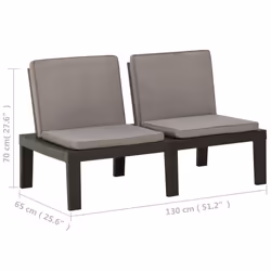 VidaXL 315849 panca da esterno Plastica - Vista aggiuntiva 6