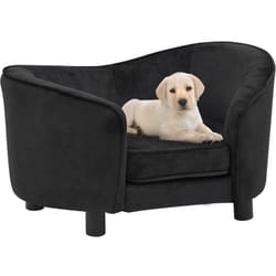Divano Cani Pieghevole 73x67x26cm in Peluche e Cuscino vari colori colore: Nero