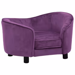 vidaXL Divano per Cani Borgogna 69x49x40 cm in Peluche - Vista aggiuntiva 2