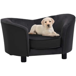 Divano per Cani Nero 69x49x40 cm in Peluche e Similpelle Vidaxl 58032
