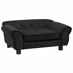 vidaXL Divano per Cani Nero 72x45x30 cm in Peluche - Vista aggiuntiva 2