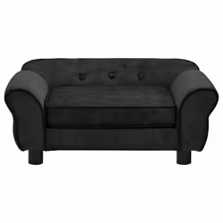 vidaXL Divano per Cani Nero 72x45x30 cm in Peluche - Vista aggiuntiva 3