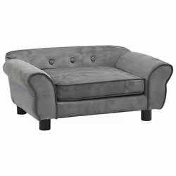 vidaXL Divano per Cani Grigio Scuro 72x45x30 cm in Peluche - Vista aggiuntiva 2