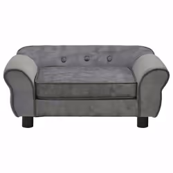 vidaXL Divano per Cani Grigio Scuro 72x45x30 cm in Peluche - Vista aggiuntiva 3