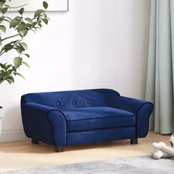 vidaXL Divano per Cani Blu 72x45x30 cm in Peluche - Vista aggiuntiva 3