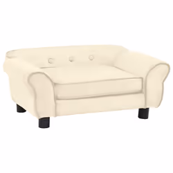 vidaXL Divano per Cani Crema 72x45x30 cm in Peluche - Vista aggiuntiva 2