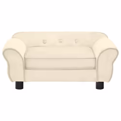 vidaXL Divano per Cani Crema 72x45x30 cm in Peluche - Vista aggiuntiva 3
