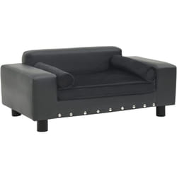 Divano per Cani Grigio Scuro 81x43x31cm in Peluche e Similpelle Vidaxl 68561