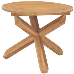 Vidaxl - Tavolo da Giardino, Tavolo da Balcone da Pranzo da Giardino Ø90x75cm in Legno Massello di Teak 4085