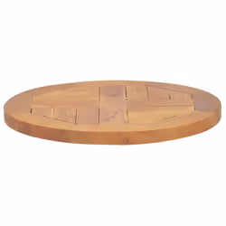 vidaXL Piano Tavolo in Legno Massello di Teak Rotondo 2,5 cm 40 cm - Vista aggiuntiva 3