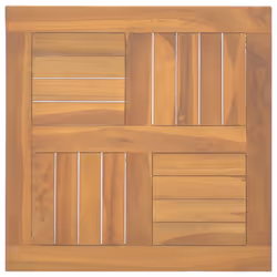 vidaXL Piano Tavolo Quadrato 50x50x2,5 cm in Legno Massello di Teak - Vista aggiuntiva 2