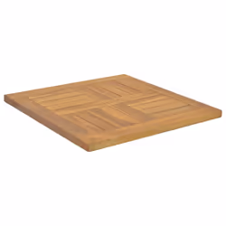 vidaXL Piano Tavolo Quadrato 50x50x2,5 cm in Legno Massello di Teak - Vista aggiuntiva 3