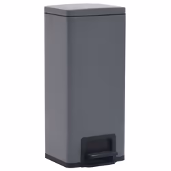 vidaXL Pattumiera a Pedale Anti-Impronte 30 L Grigia in Acciaio Inox - Vista aggiuntiva 2