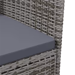 VidaXL 316149 sedia da esterno Terrazzo Seduta imbottita Legno di acacia, Poliestere, Rattan sintetico, Acciaio Grigio - Vista aggiuntiva 6