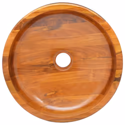 Lavabo in Legno Massello di Teak Φ40x10 cmcod mxl 104552 - Vista aggiuntiva 3
