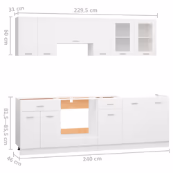VidaXL 3067647 credenza e mobile per stanza da pranzo - Vista aggiuntiva 8