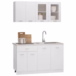 Set Armadi da Cucina 4 pz Bianco in Truciolatocod mxl 120548