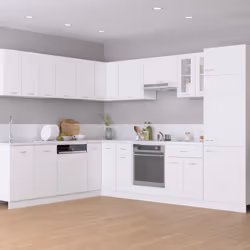 Questo set di 14 mobili da cucina, con il suo design elegante, ottimizza lo spazio della vostra cucina, fornendo ampio spazio ...