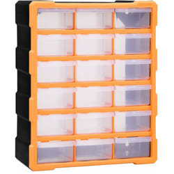 Organizzatore a più cassetti con 18 cassetti centrali 38x16x47 cm Vidaxl