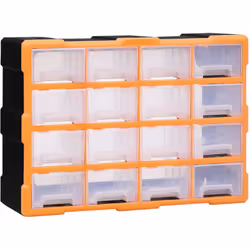 Questo imperdibile mobile contenitore multi-cassetto con un totale di 16 cassetti intermedi è progettato per riporre ordinata ...