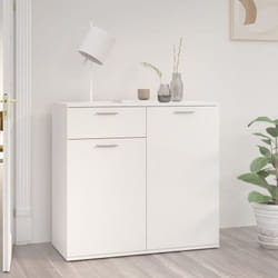 Elegante credenza dotata di 2 ante e cassetto disponibile in vari colori colore : Bianco Lucido
