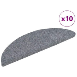 Vidaxl - Tappetini per Scale Adesivi 10 pz 56x17x3 cm Grigio Chiaro