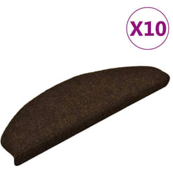 Tappetini Adesivi per Scale 10 pz Marroni 65x21x4 cm Agugliati vidaXL640681