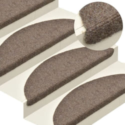 Vidaxl - Tappetini Adesivi per Scale 10pz Crema 65x21x4 cm Agugliati 99131