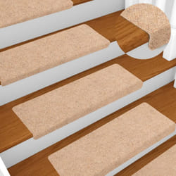 Vidaxl - Tappetini per Scale Tessuto Agugliato 10 pz 65x21x4 cm Marroni 67144