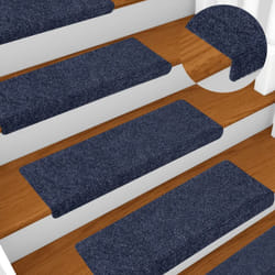 Vidaxl - 10 pz Tappetini per Scale, Tappeti Antiscivolo per Scale Interne per Bambini Antracite 65x21x4cm Tessuto Agugliato
