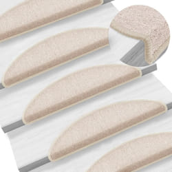 Vidaxl - Tappetini per Scale 10 pz 56x17x3 cm Tortora 608645