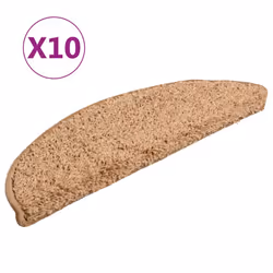 vidaXL Tappetini per scale 10 pz 56x17x3 cm Beige Semicircolari - Vista aggiuntiva 2