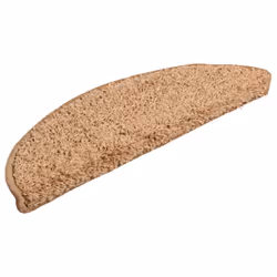 vidaXL Tappetini per scale 10 pz 56x17x3 cm Beige Semicircolari - Vista aggiuntiva 3