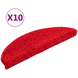 Vidaxl - Tappetini per Scale 10 pz 56x17x3 cm Rossi 205539