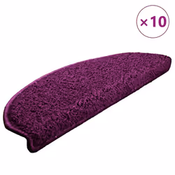 vidaXL Tappetini per scale 10 pz 65x21x4 cm Viola Semicircolari Grandi - Vista aggiuntiva 2