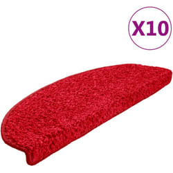 Vidaxl - Tappetini per Scale 10 pz 65x21x4 cm Rossi 714670