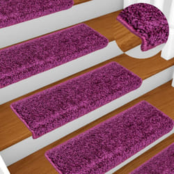 Vidaxl - 10 pz Tappetini per Scale, Tappeti Antiscivolo per Scale Interne per Bambini 65x21x4 cm Viola